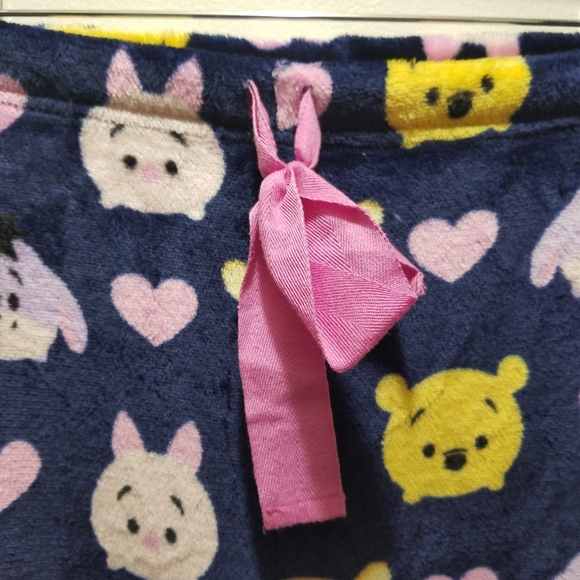 Disney Tsum Tsum Winnie The Pooh 2XL Women's Navy Fleece Pajama Pants Lounge Pjs - Picture 5 of 7